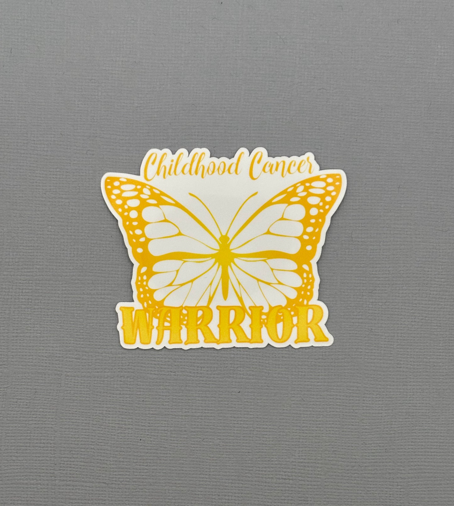 Childhood Cancer Warrior Butterfly Sticker