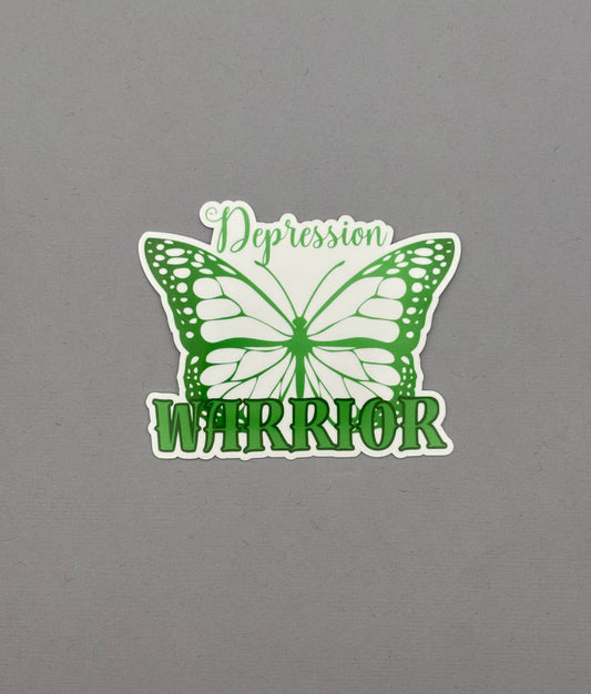 Depression Warrior Butterfly Sticker