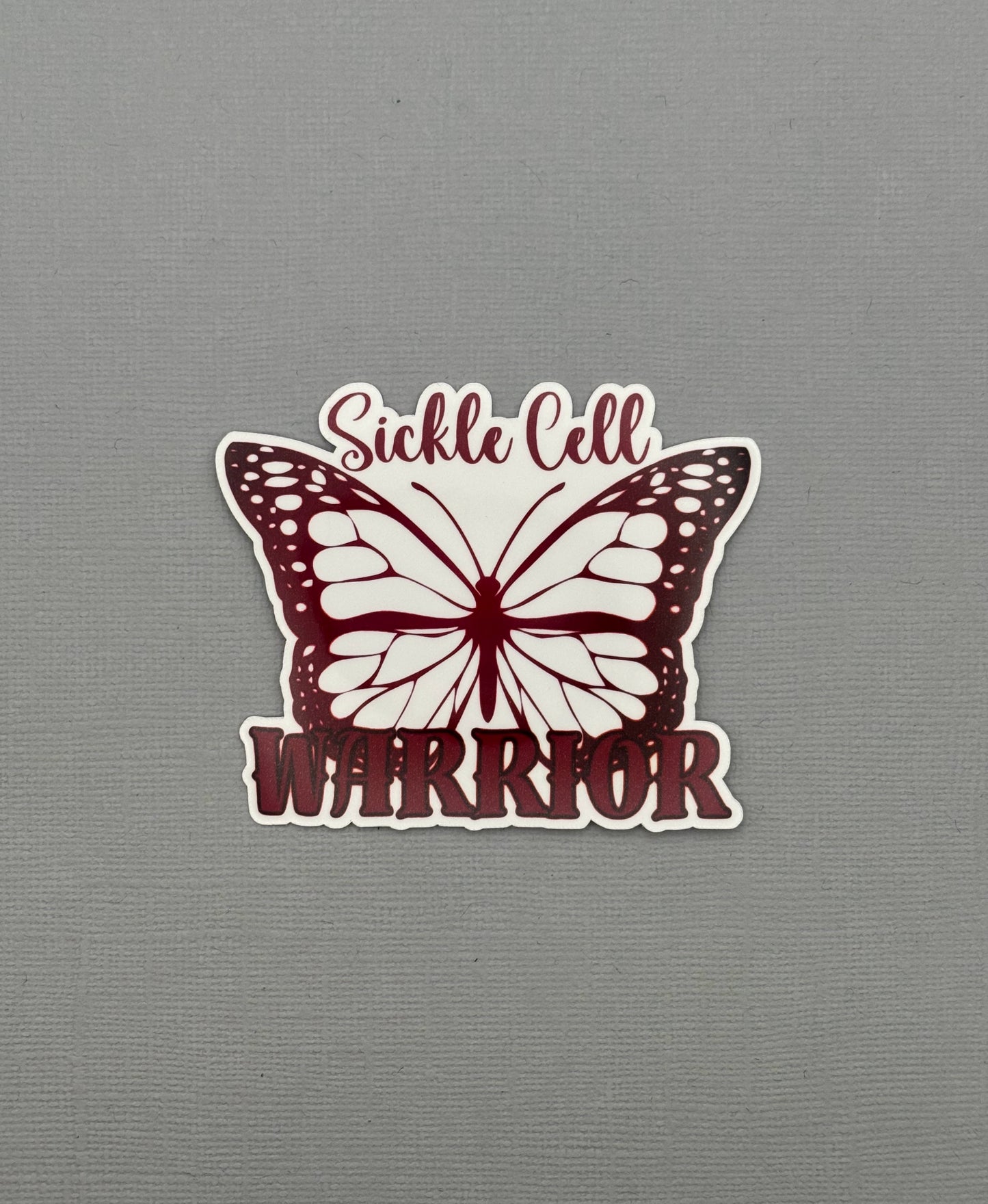 Sickle Cell Warrior Butterfly Sticker