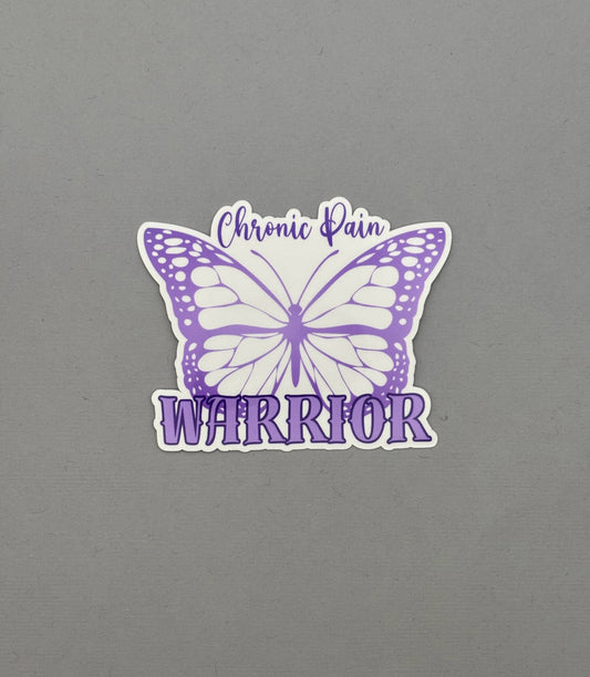 Chronic Pain Warrior Butterfly Sticker