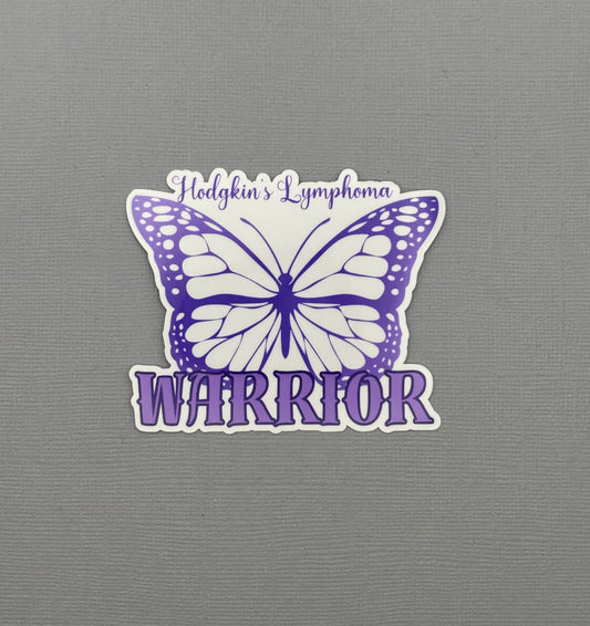 Hodgkin's Lymphoma Warrior Butterfly Sticker