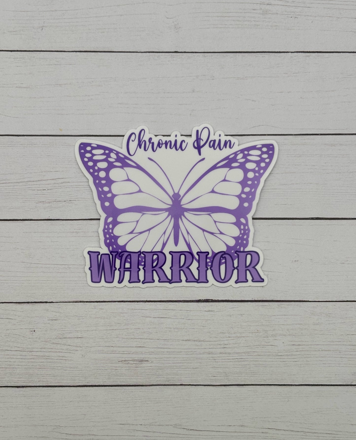 Chronic Pain Warrior Butterfly Sticker