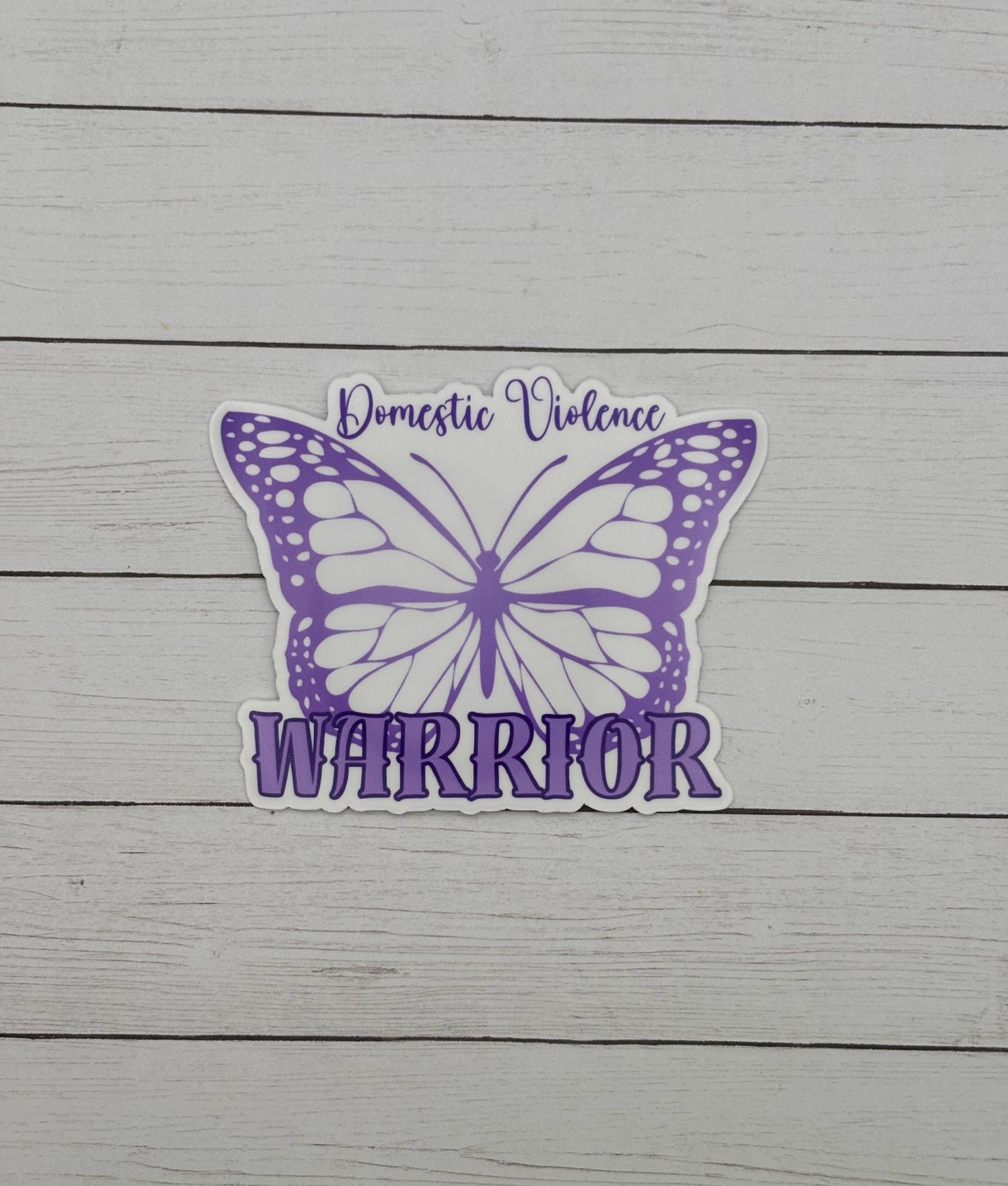 Domestic Violence Warrior Butterfly Sticker