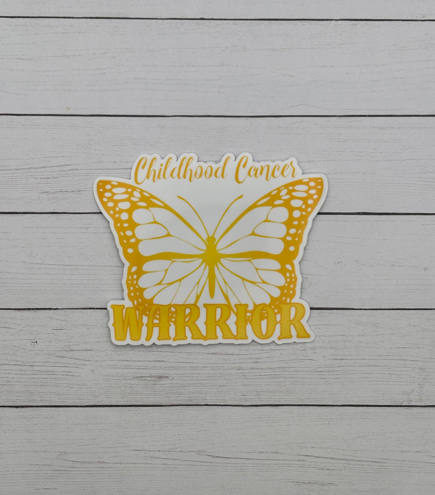 Childhood Cancer Warrior Butterfly Sticker
