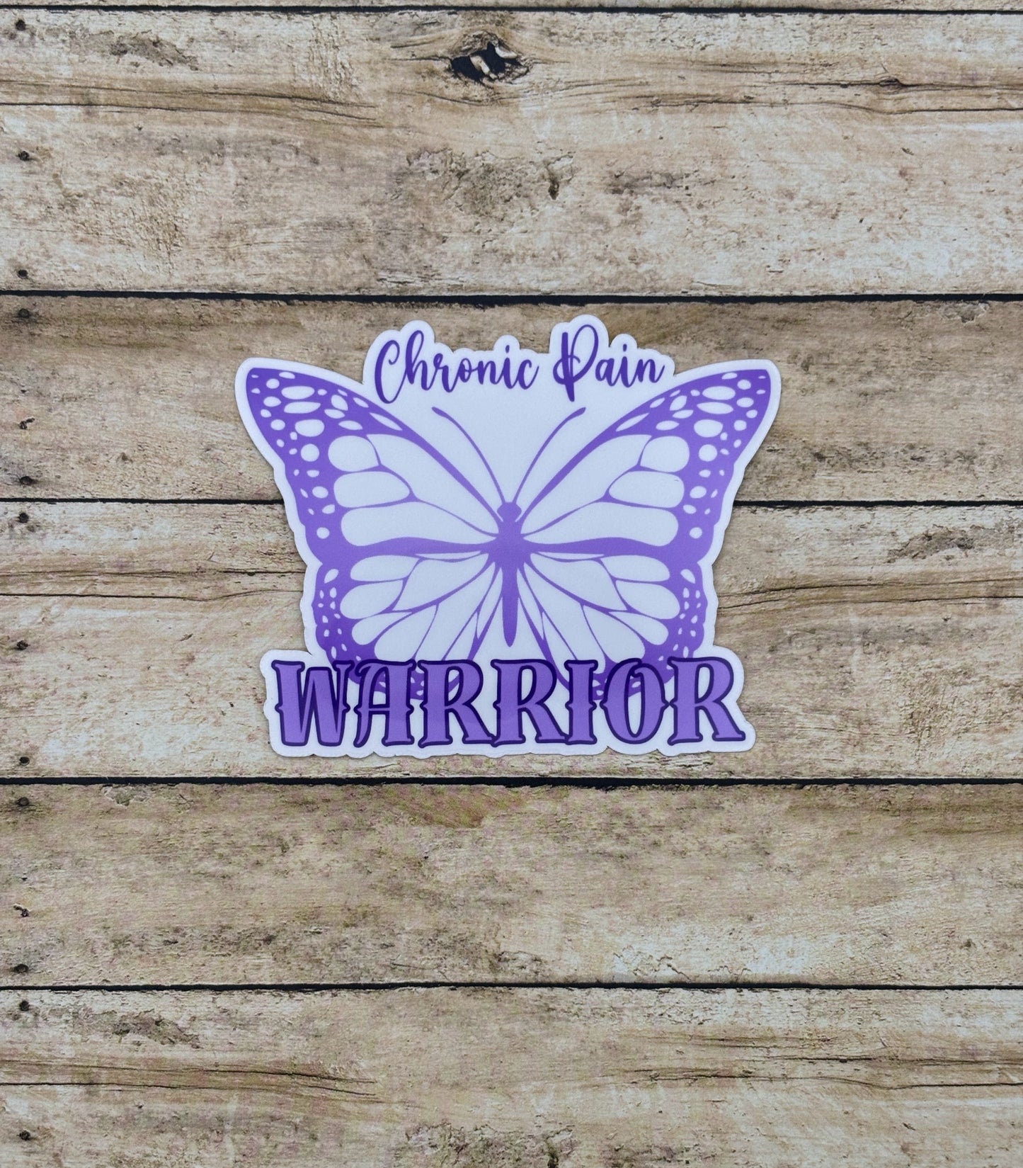 Chronic Pain Warrior Butterfly Sticker