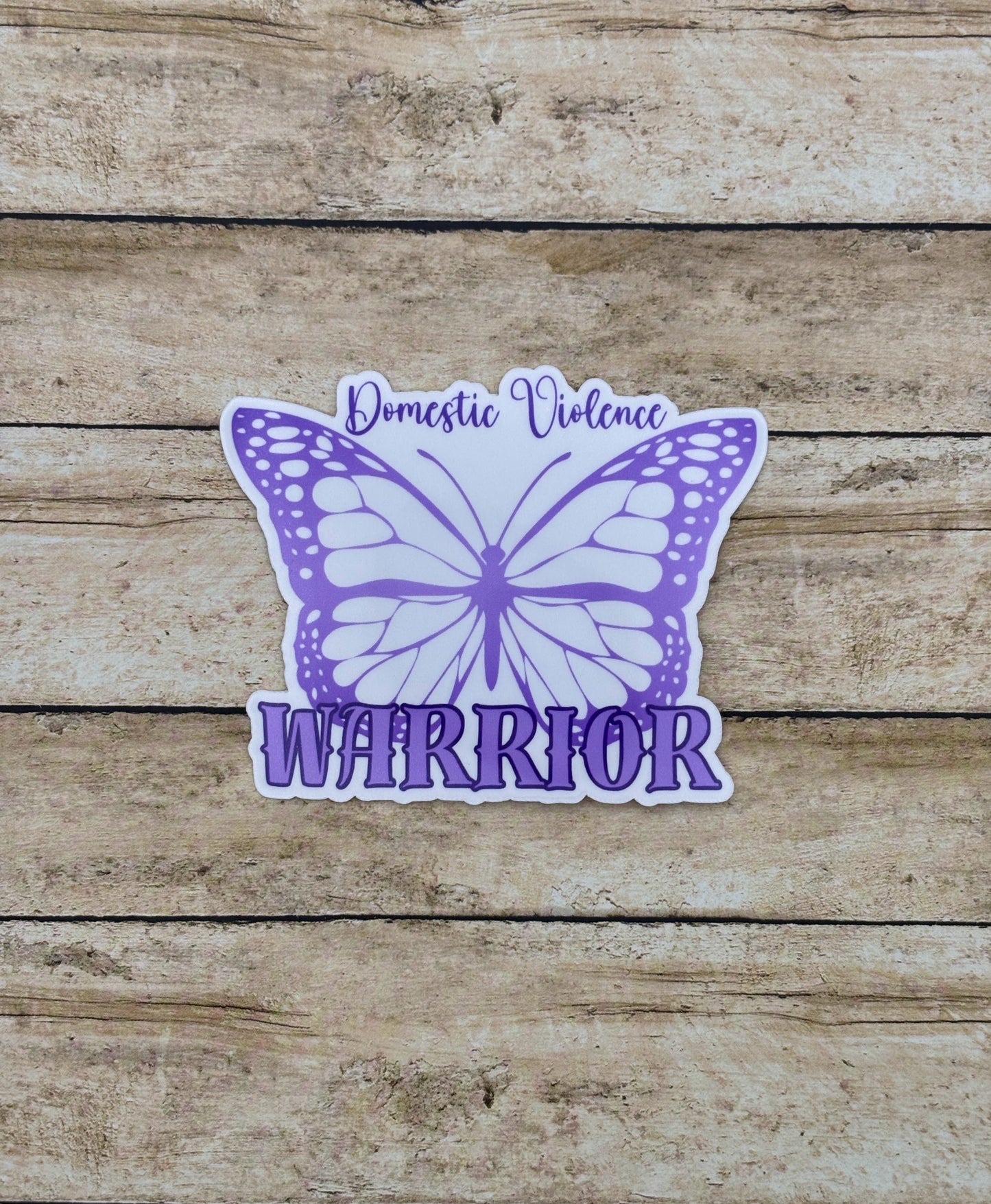 Domestic Violence Warrior Butterfly Sticker