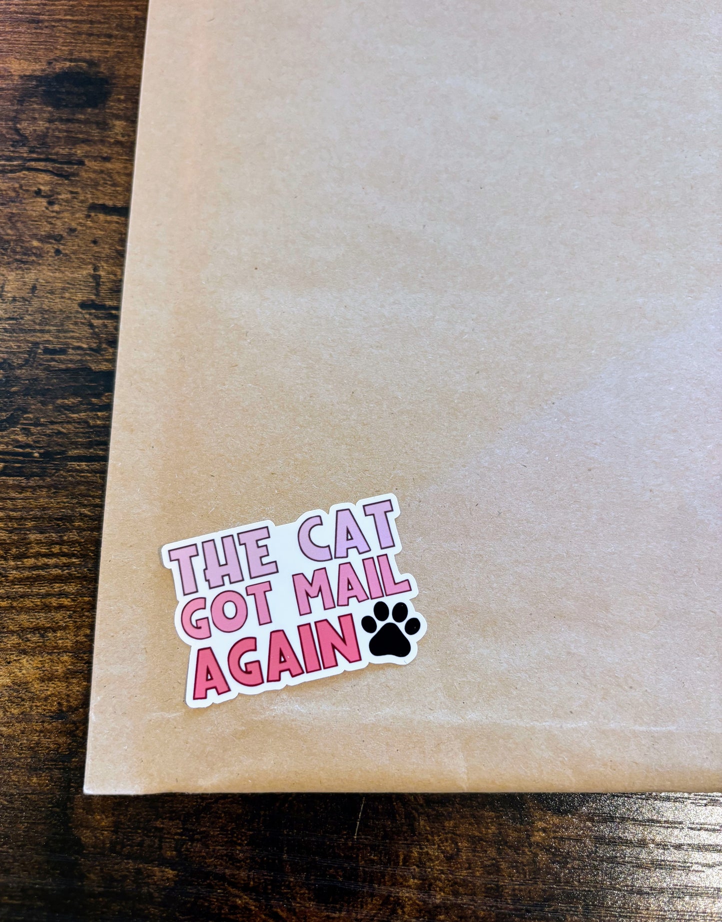 The Cat Got Mail Again - Packaging Stickers - 10 stickers