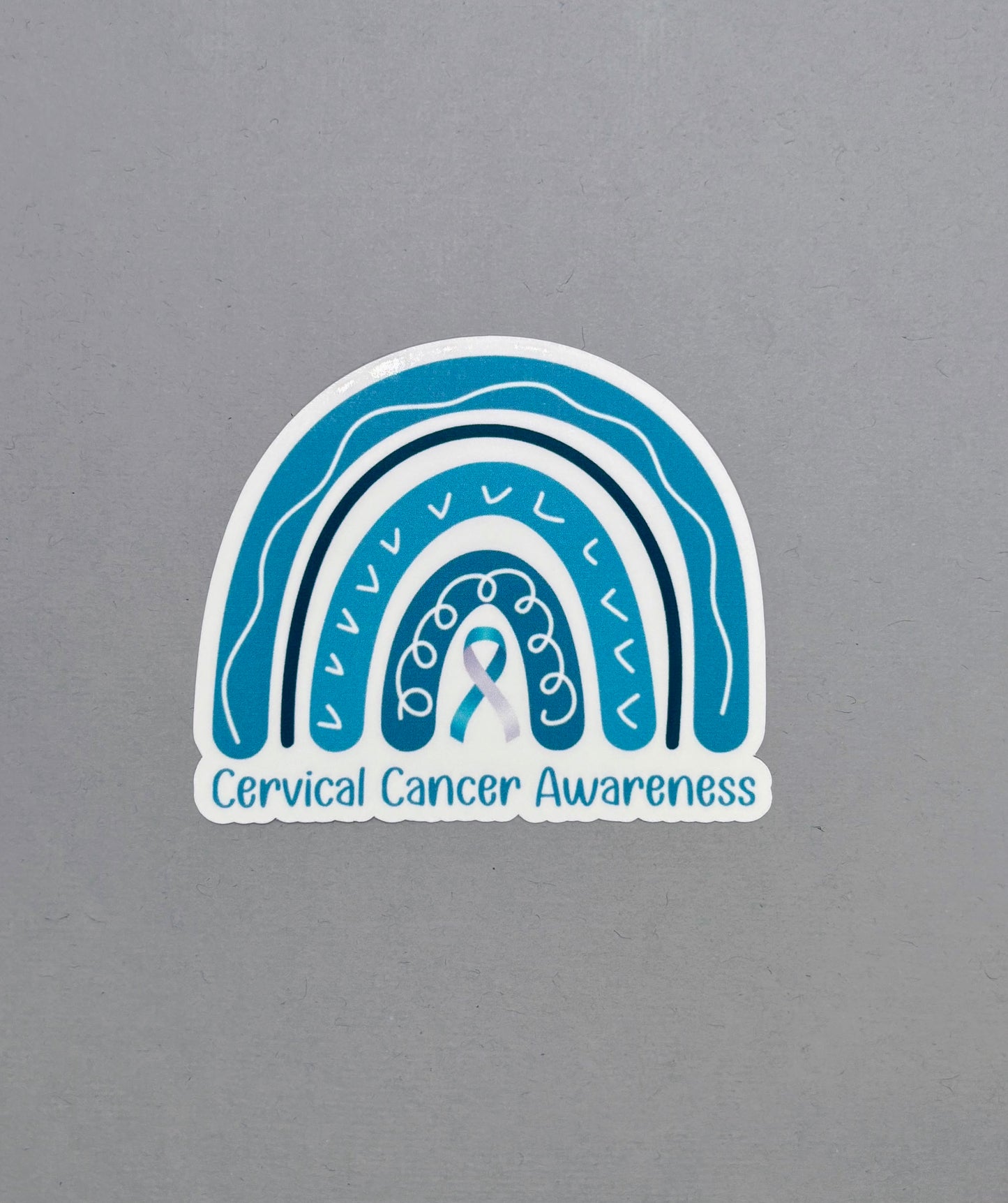 Cervical Cancer Awareness Rainbow Sticker