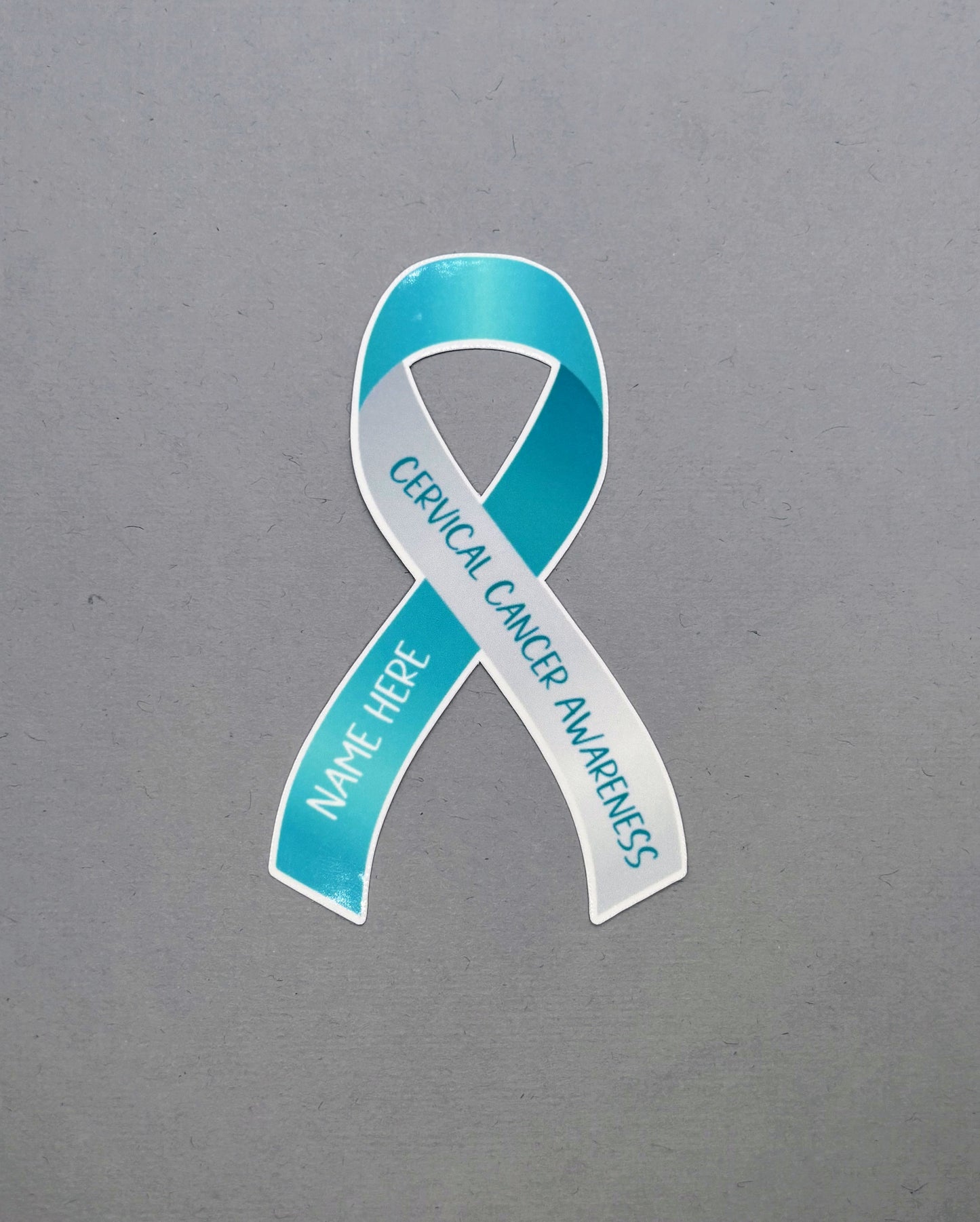 Cervical Cancer Awareness Custom Ribbon Sticker