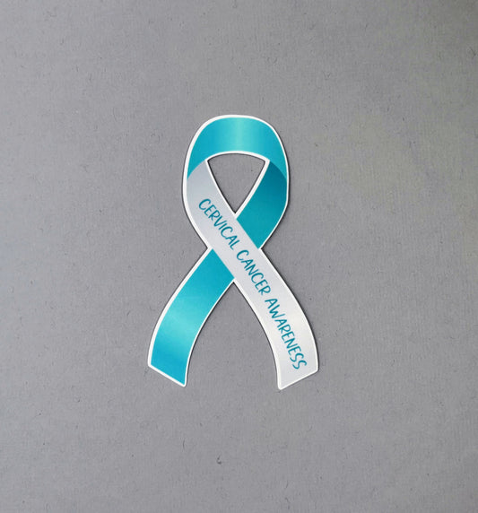 Cervical Cancer Awareness Ribbon Sticker