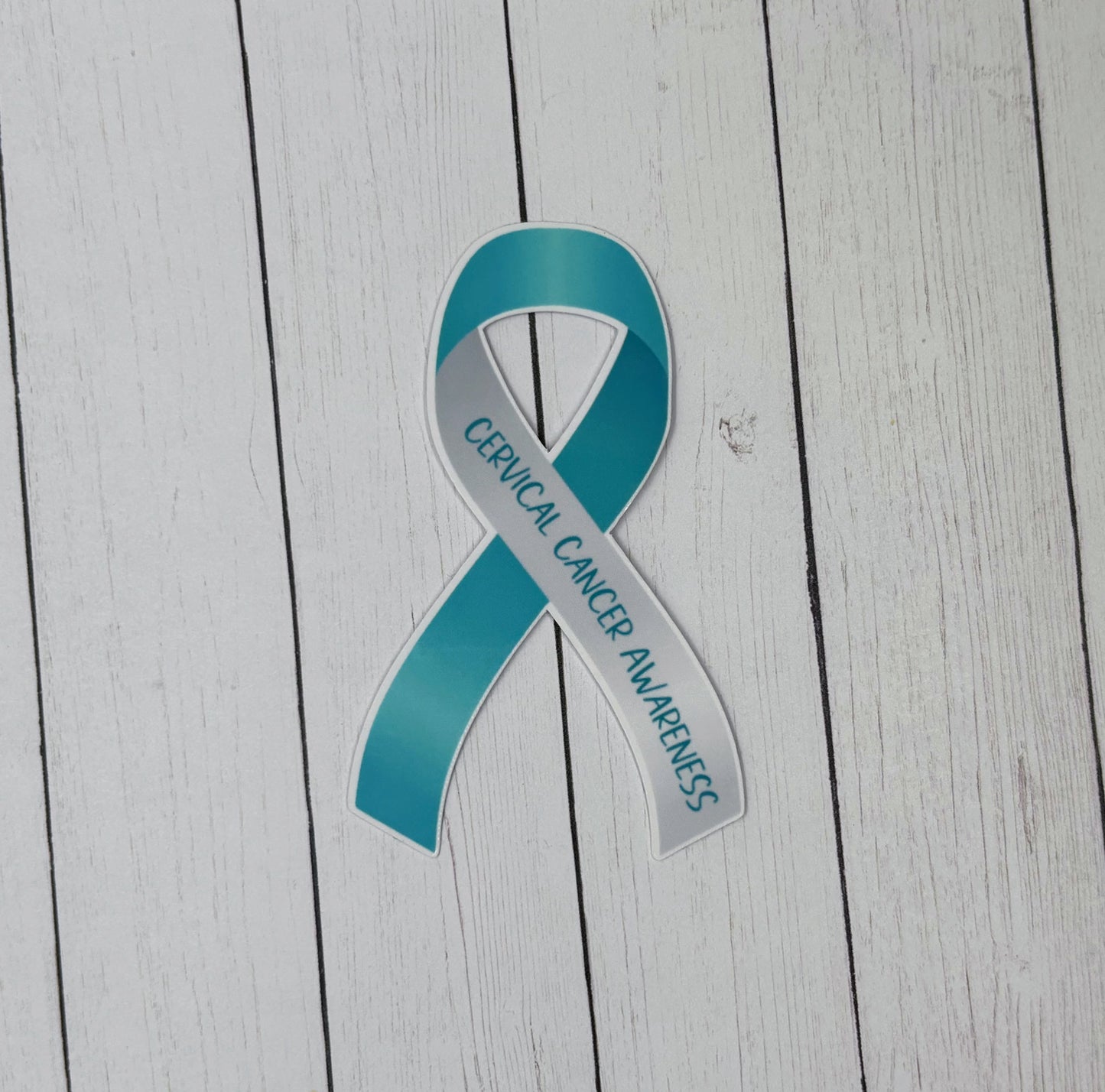 Cervical Cancer Awareness Ribbon Sticker