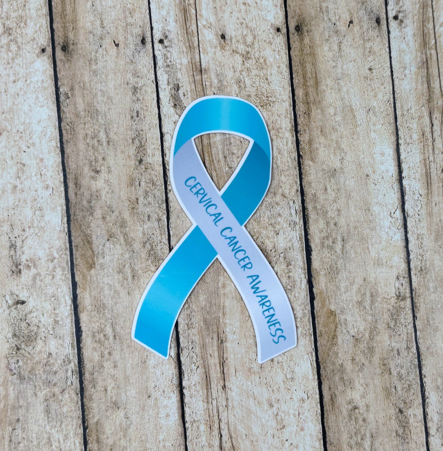 Cervical Cancer Awareness Ribbon Sticker