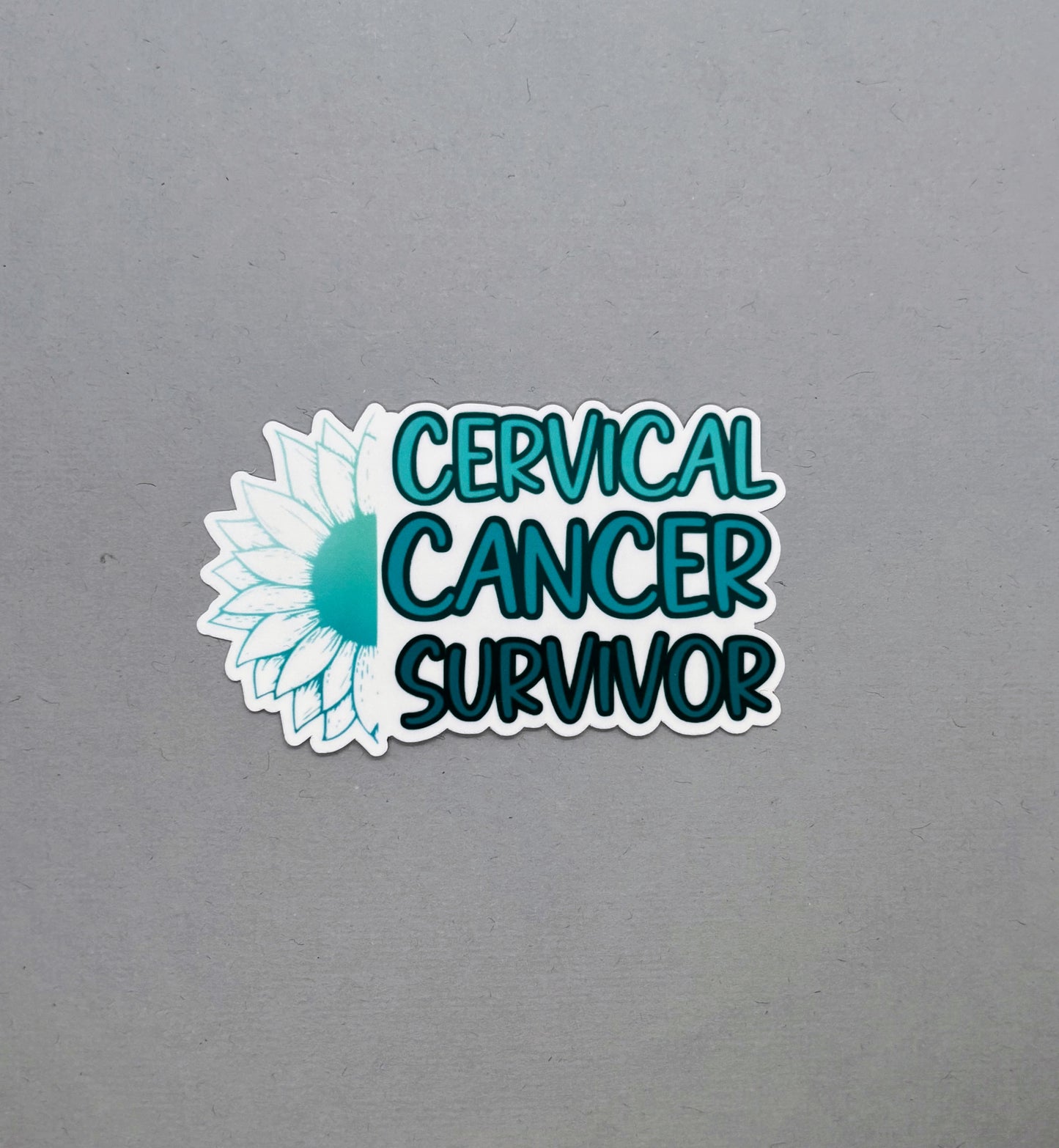 Cervical Cancer Survivor Sunflower Sticker