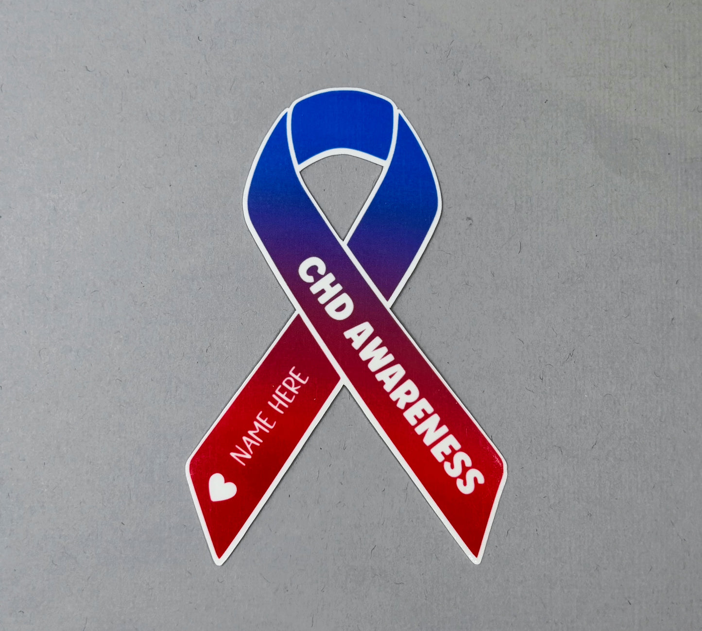 CHD Awareness Custom Ribbon Sticker