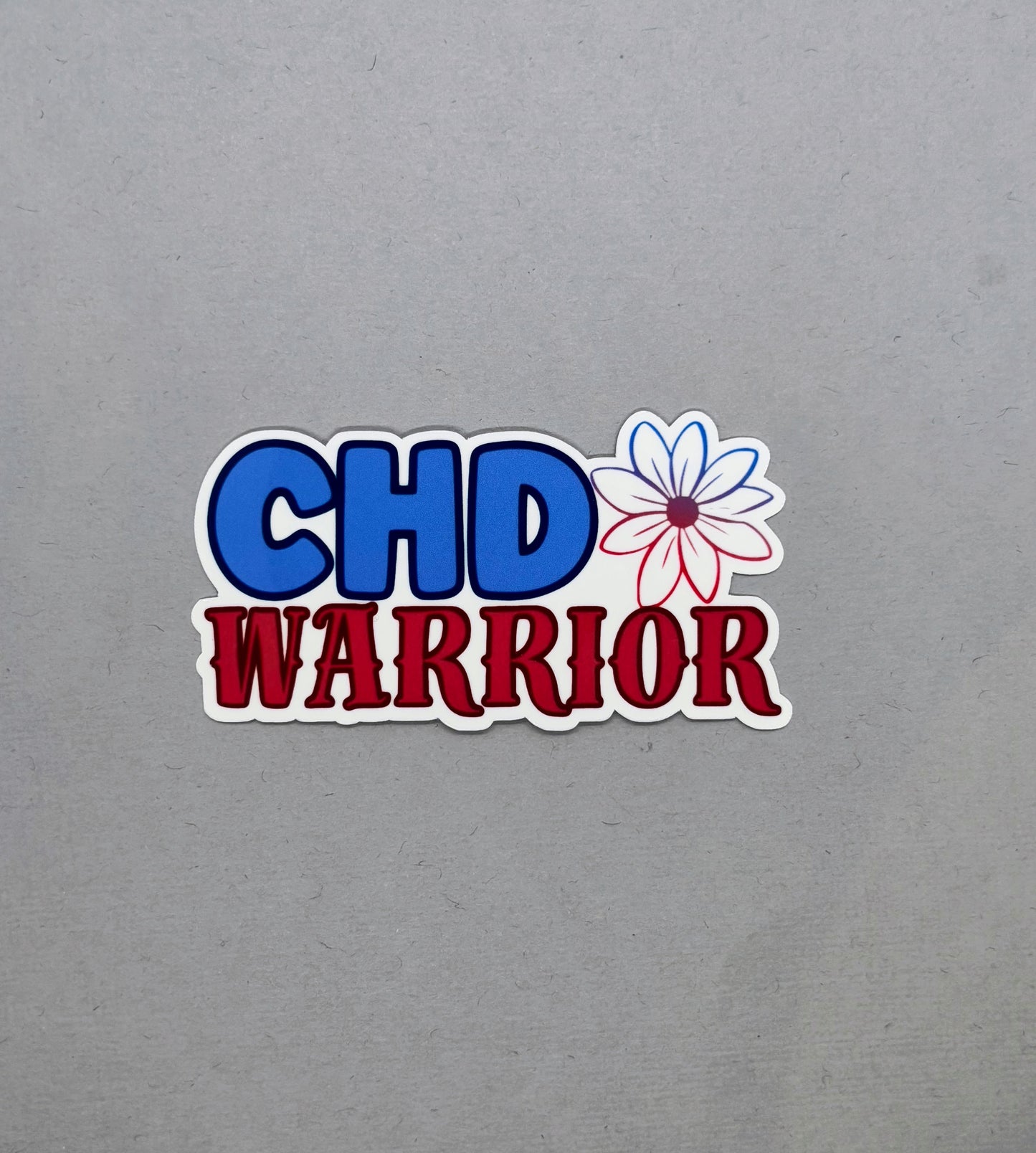 CHD Warrior with Flower Sticker