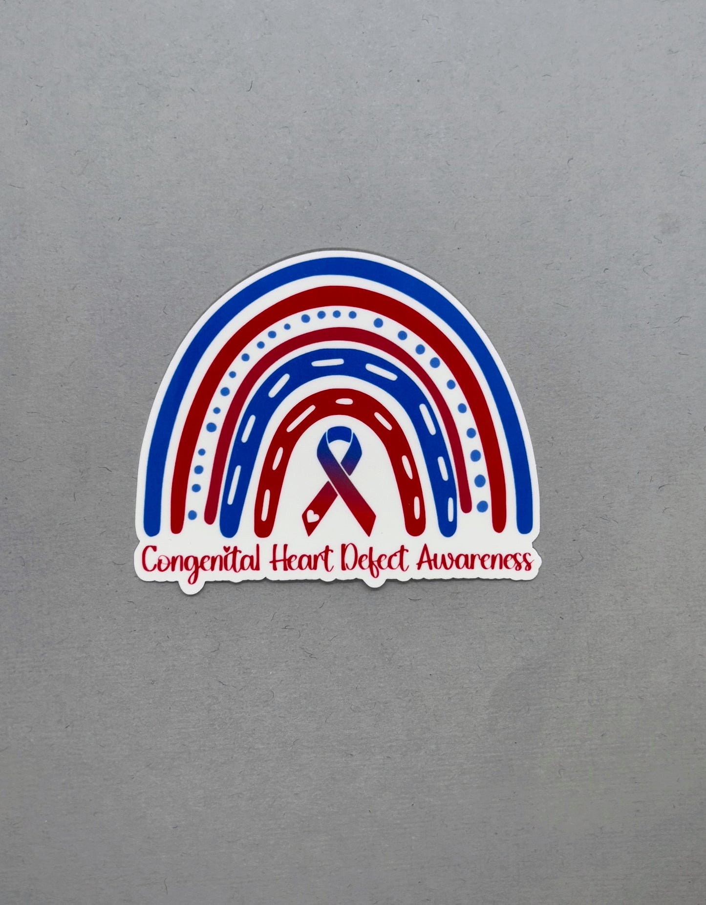 Congenital Heart Defect Awareness Rainbow Sticker