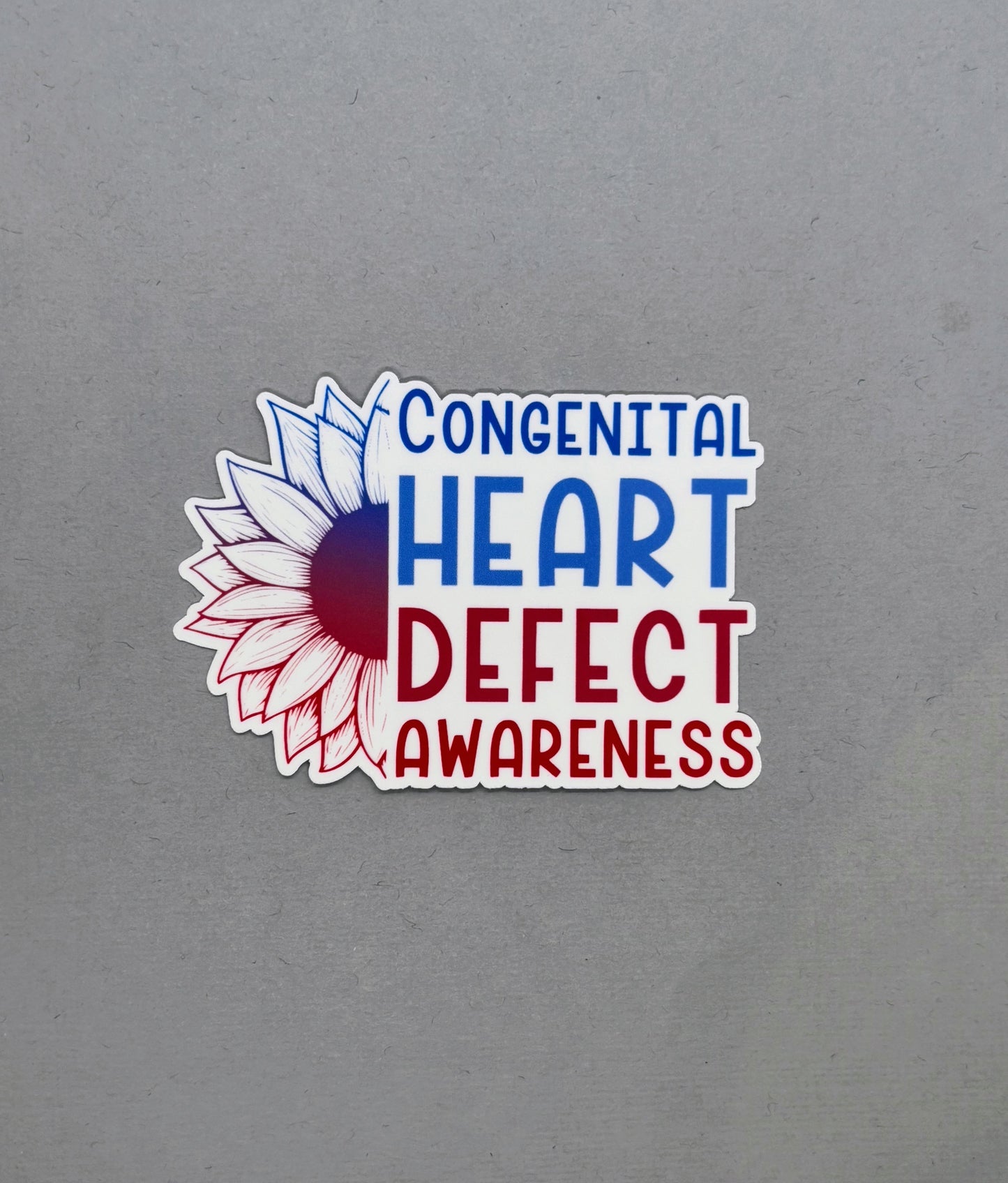 Congenital Heart Defect Awareness Sunflower Sticker