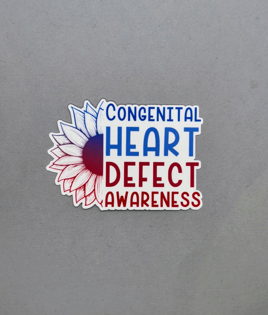 Congenital Heart Defect Awareness Sunflower Sticker