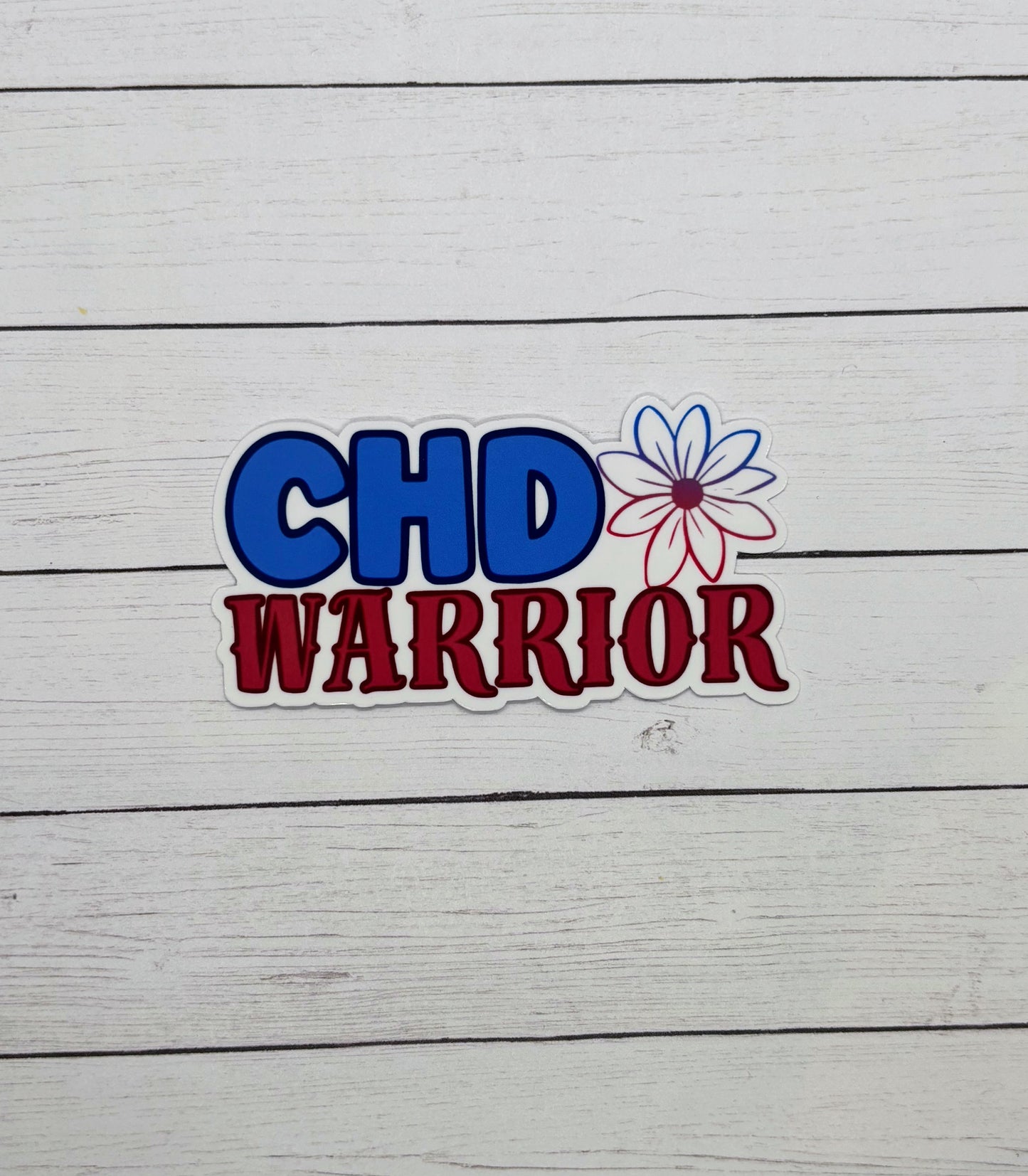 CHD Warrior with Flower Sticker