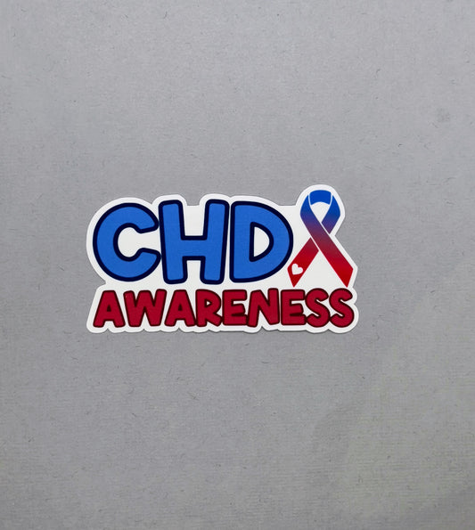 CHD Awareness with Ribbon Sticker