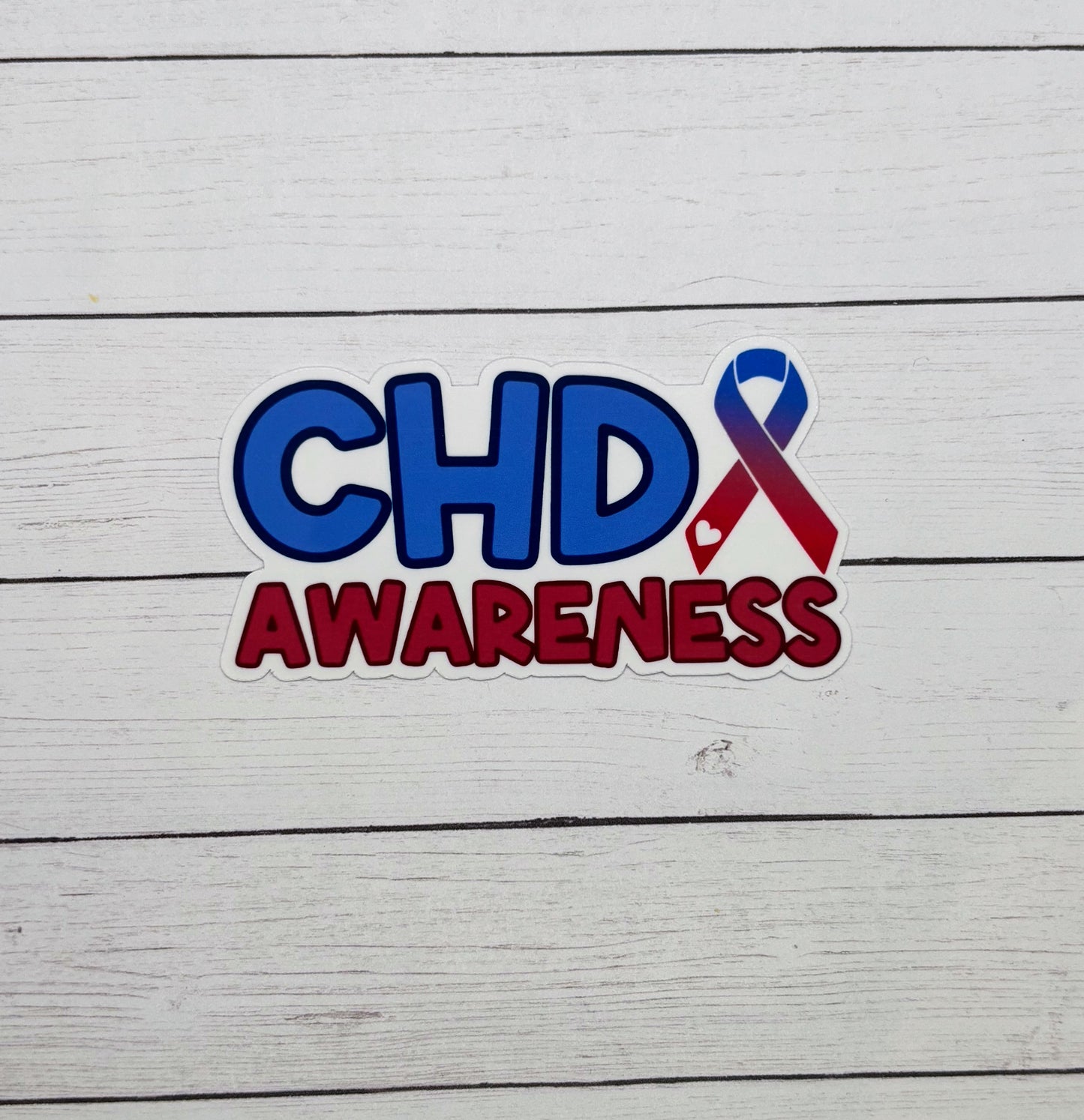 CHD Awareness with Ribbon Sticker