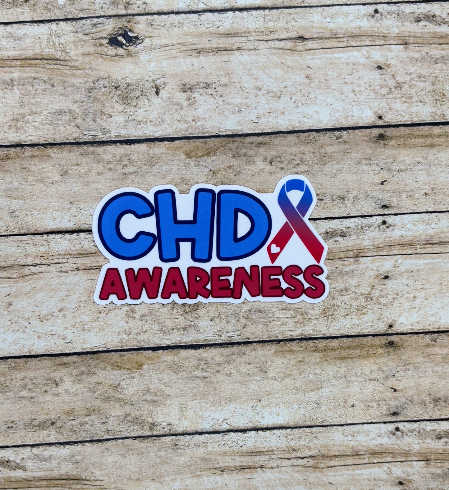 CHD Awareness with Ribbon Sticker