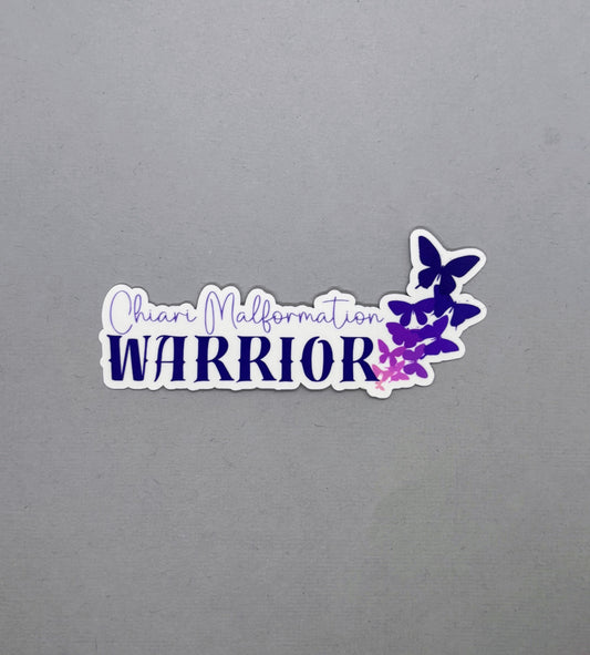 Chiari Malformation Warrior Butterflies Sticker
