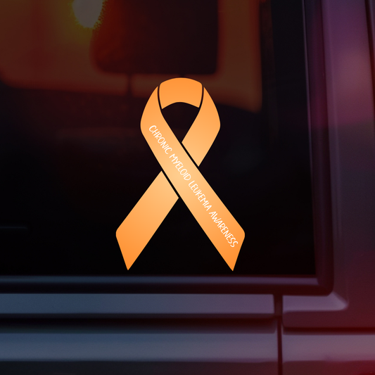 Chronic Myeloid Leukemia Awareness Ribbon Car Decal