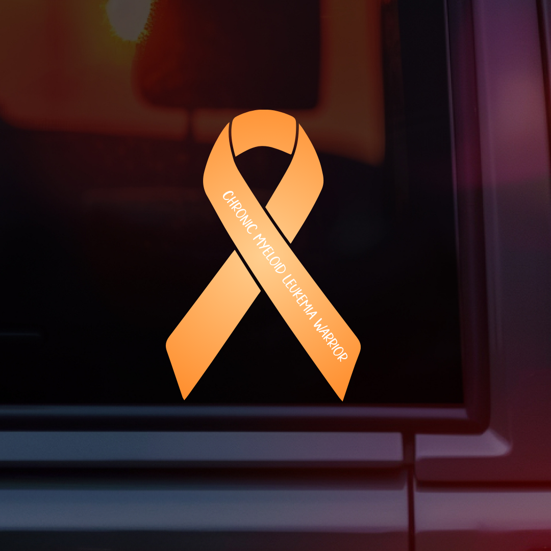 Chronic Myeloid Leukemia Warrior Ribbon Car Decal