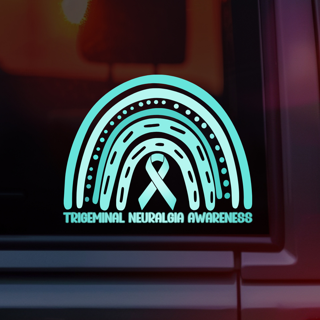 Trigeminal Neuralgia Awareness Rainbow Car Decal