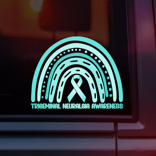 Trigeminal Neuralgia Awareness Rainbow Car Decal