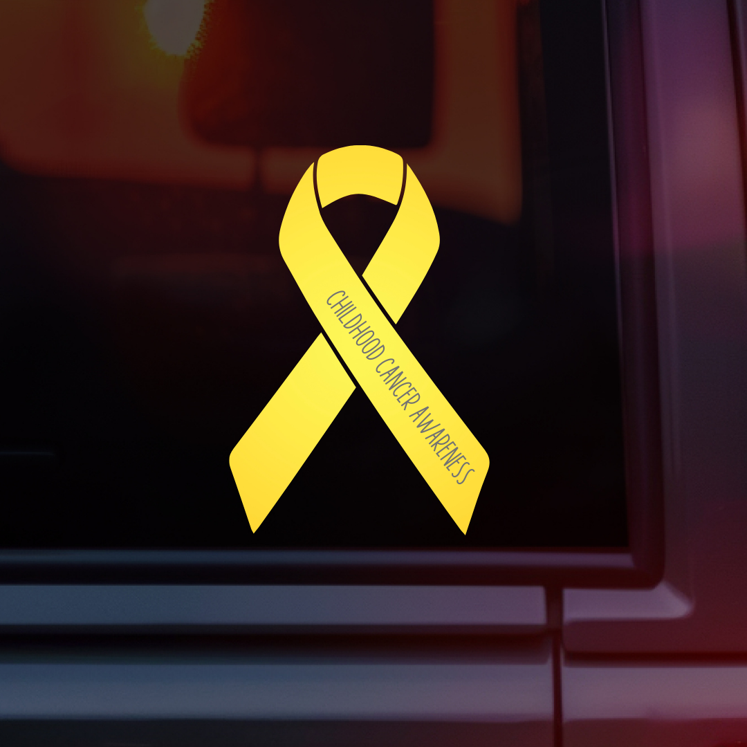 Childhood Cancer Awareness Ribbon Car Decal