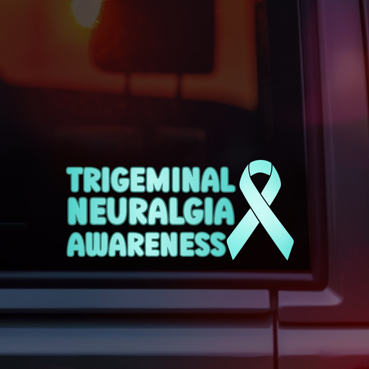 Trigeminal Neuralgia Awareness with Ribbon Car Decal