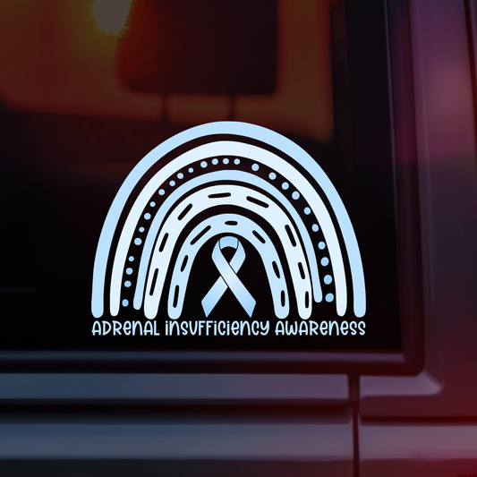 Adrenal Insufficiency Awareness Rainbow Car Decal