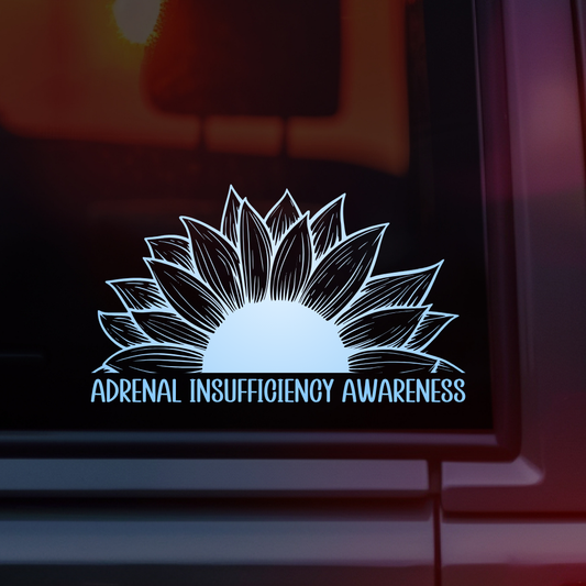 Adrenal Insufficiency Awareness Sunflower Car Decal