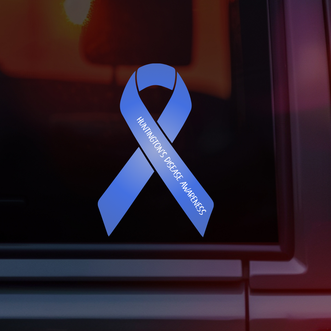 Huntington's Disease Awareness Ribbon Car Decal
