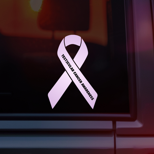 Testicular Cancer Awareness Ribbon Car Decal