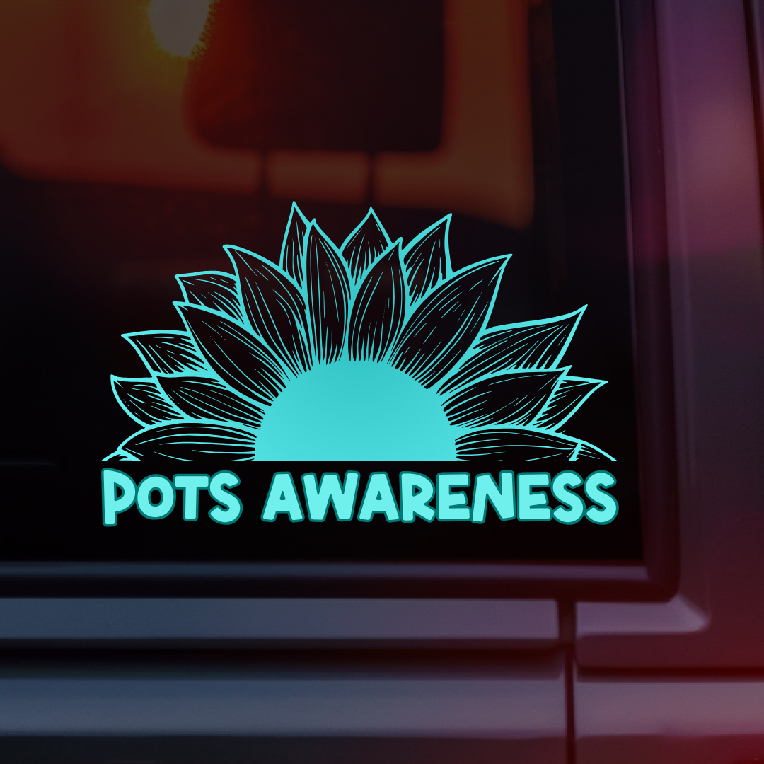 POTS Awareness Sunflower Car Decal