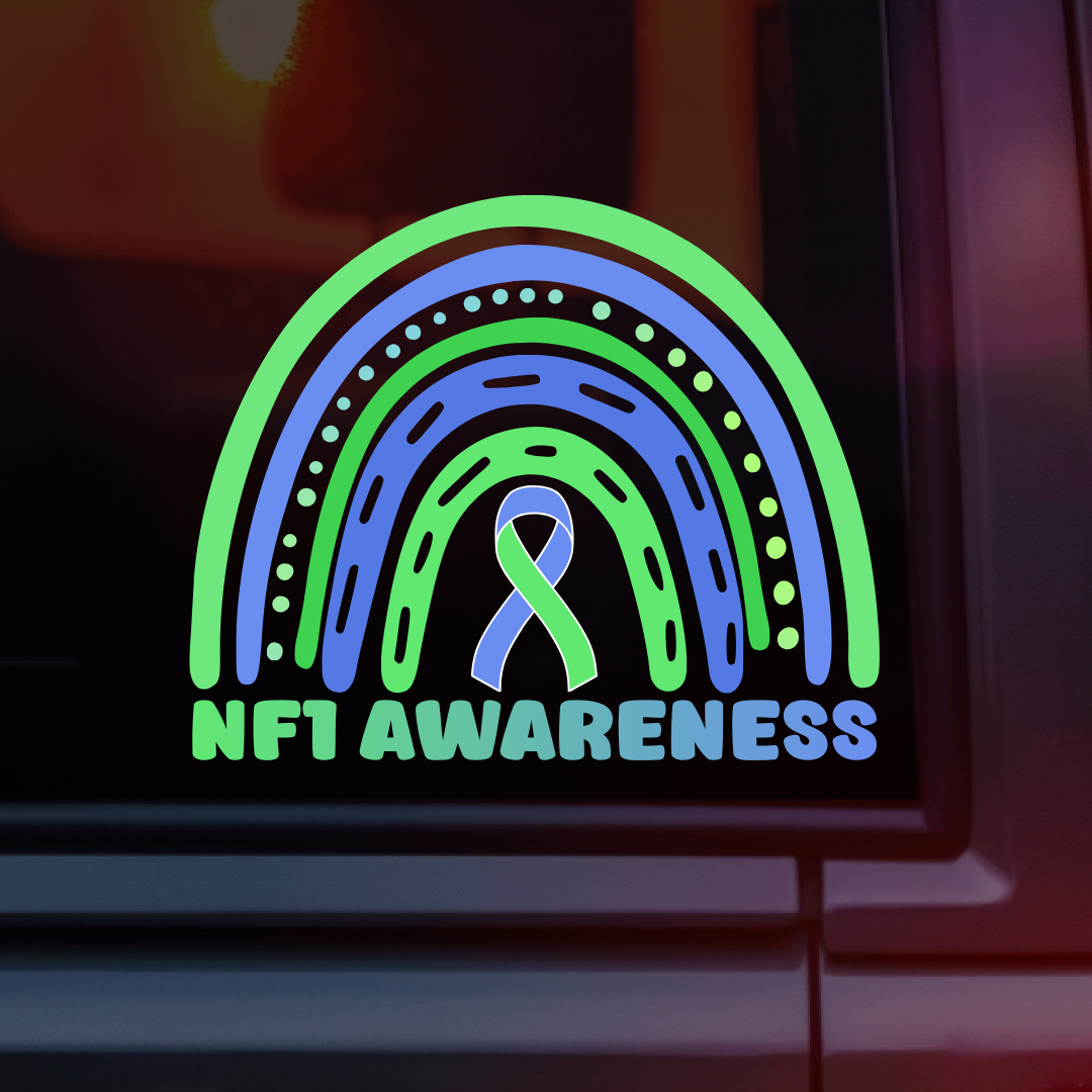 NF1 Awareness Rainbow Car Decal | Neurofibromatosis Type 1
