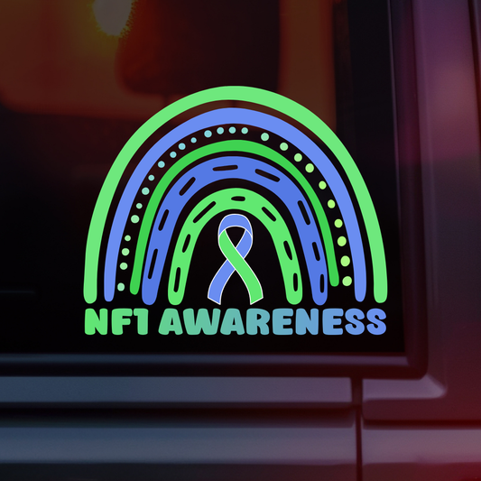 NF1 Awareness Rainbow Car Decal | Neurofibromatosis Type 1
