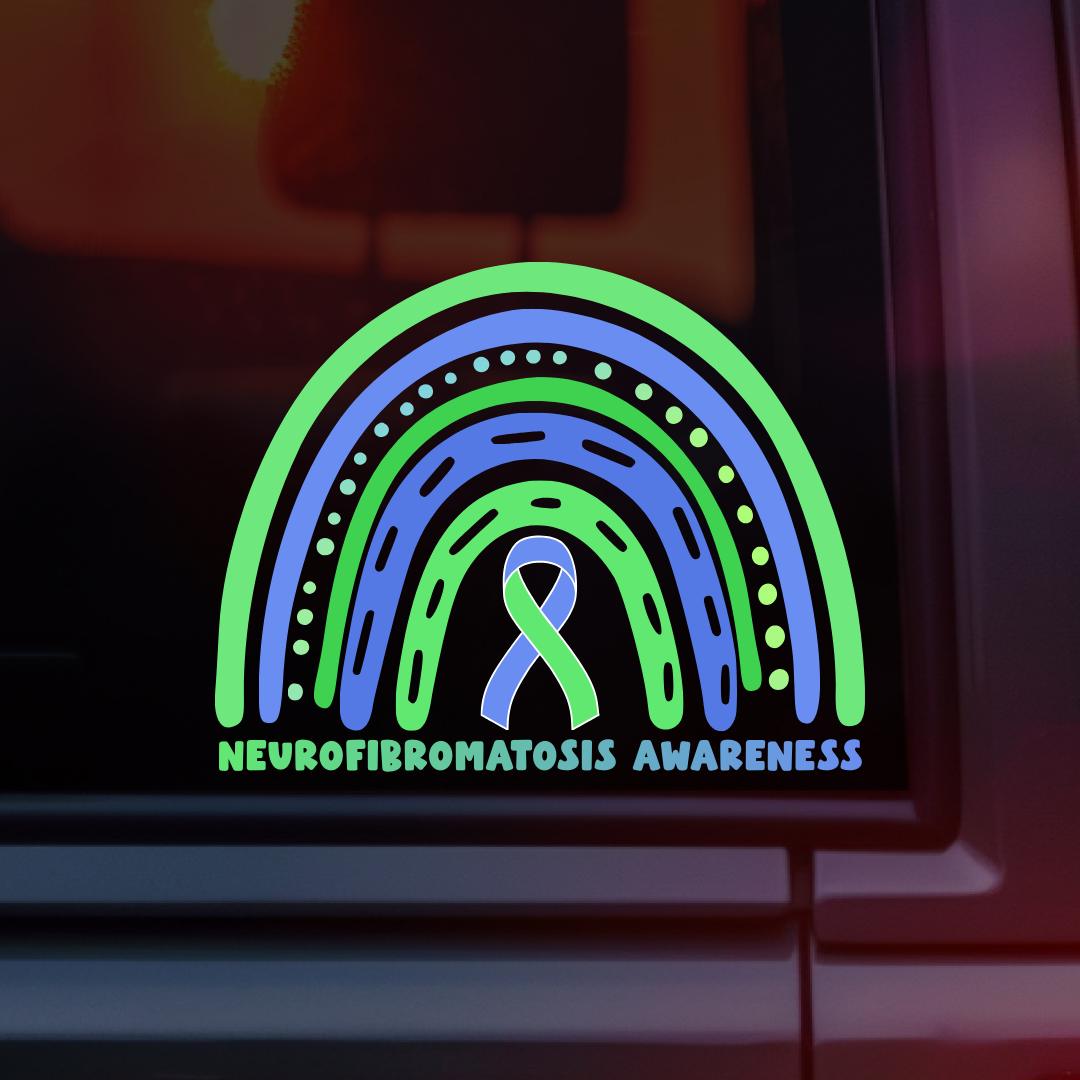 Neurofibromatosis Awareness Rainbow Car Decal