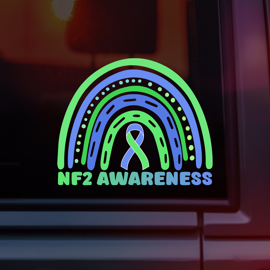NF2 Awareness Rainbow Car Decal | Neurofibromatosis Type 2