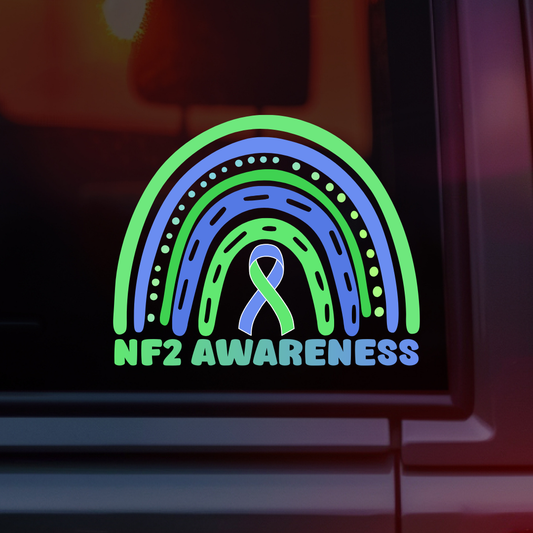 NF2 Awareness Rainbow Car Decal | Neurofibromatosis Type 2