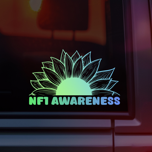 NF1 Awareness Sunflower Car Decal | Neurofibromatosis Type 1