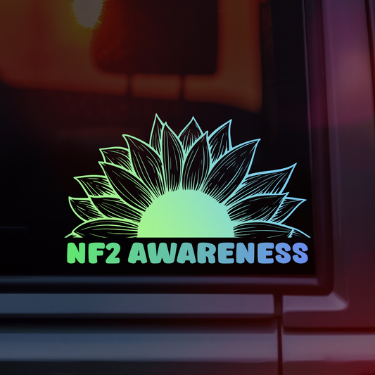 NF2 Awareness Sunflower Car Decal | Neurofibromatosis Type 2
