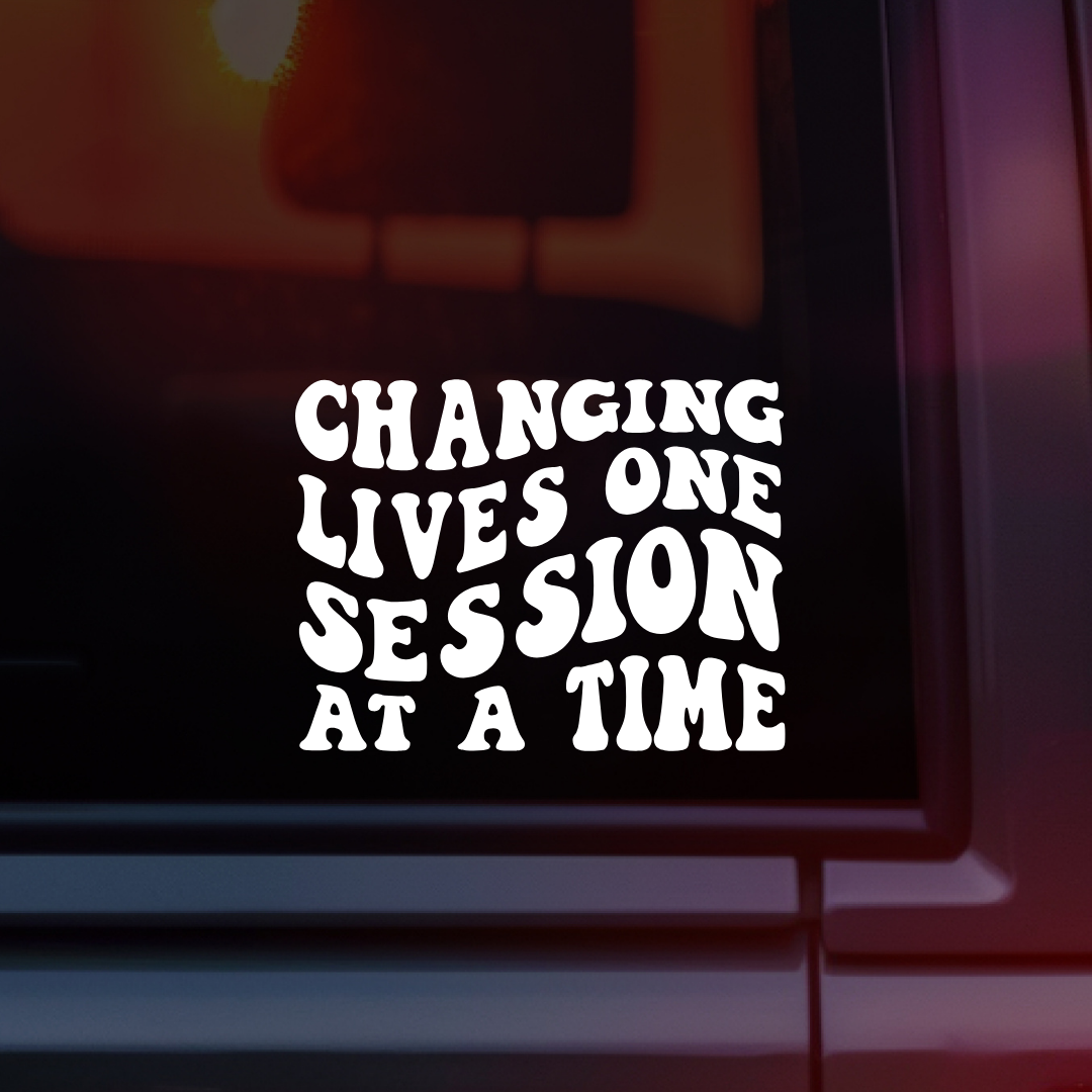 Changing Lives One Session at a Time Car Decal