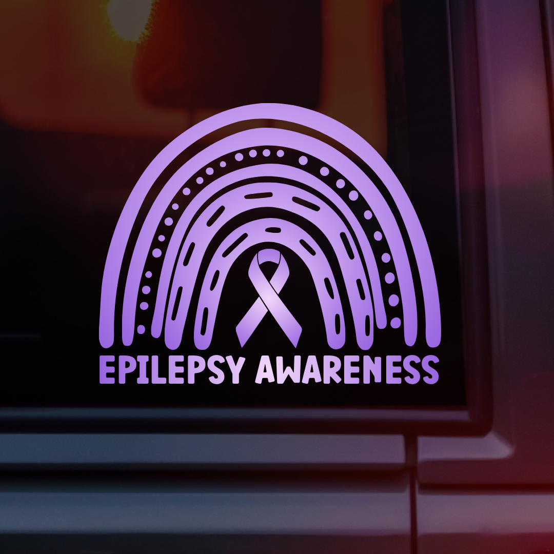 Epilepsy Awareness Rainbow Car Decal