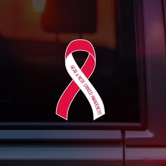 Head & Neck Cancer Awareness Ribbon Car Decal