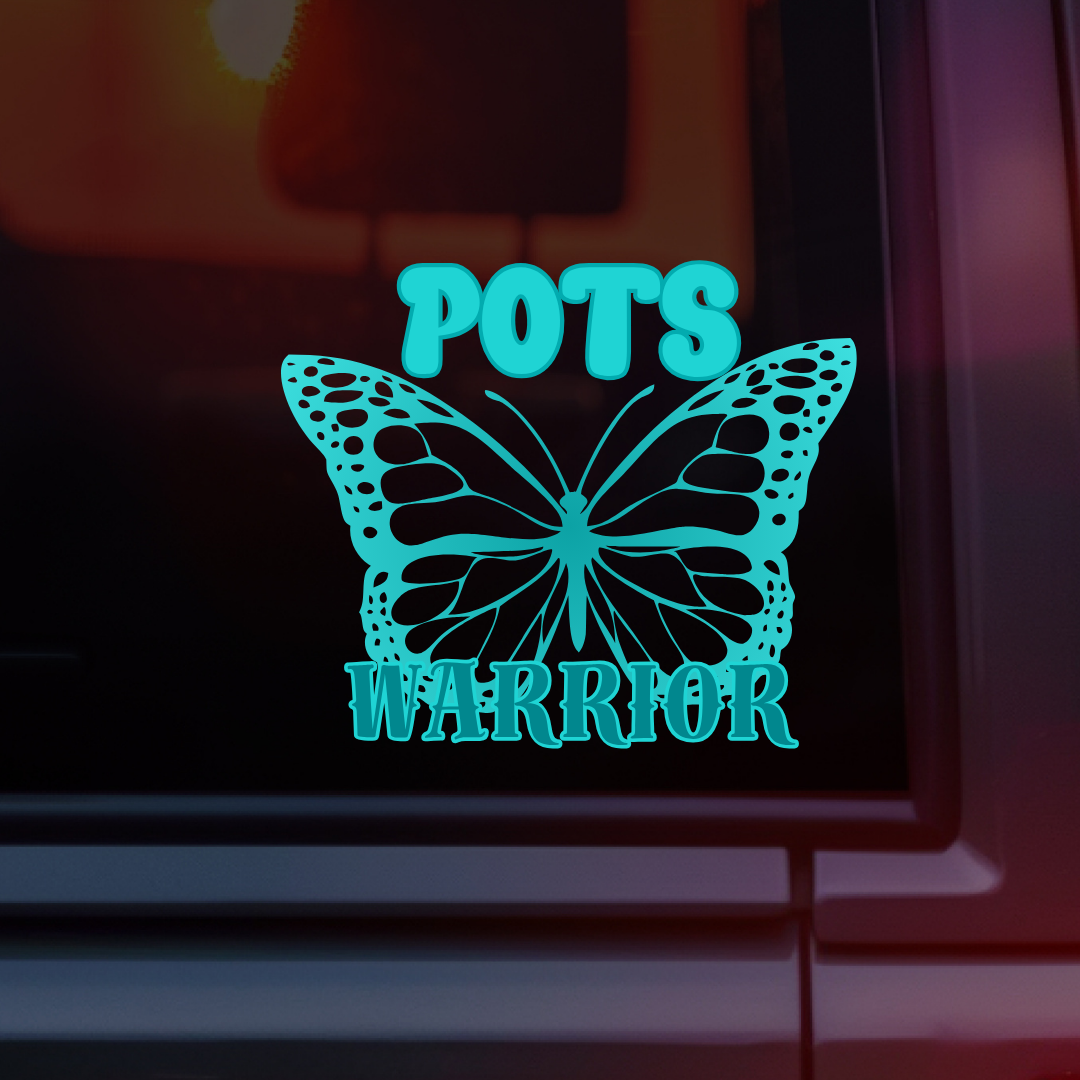 POTS Warrior Butterfly Car Decal