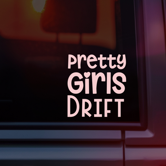 Pretty Girls Drift Car Decal